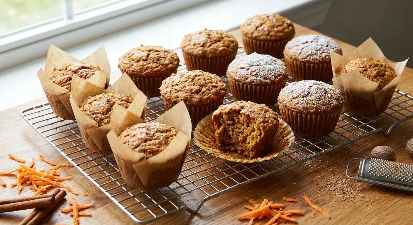 Muffins style gâteau aux carottes