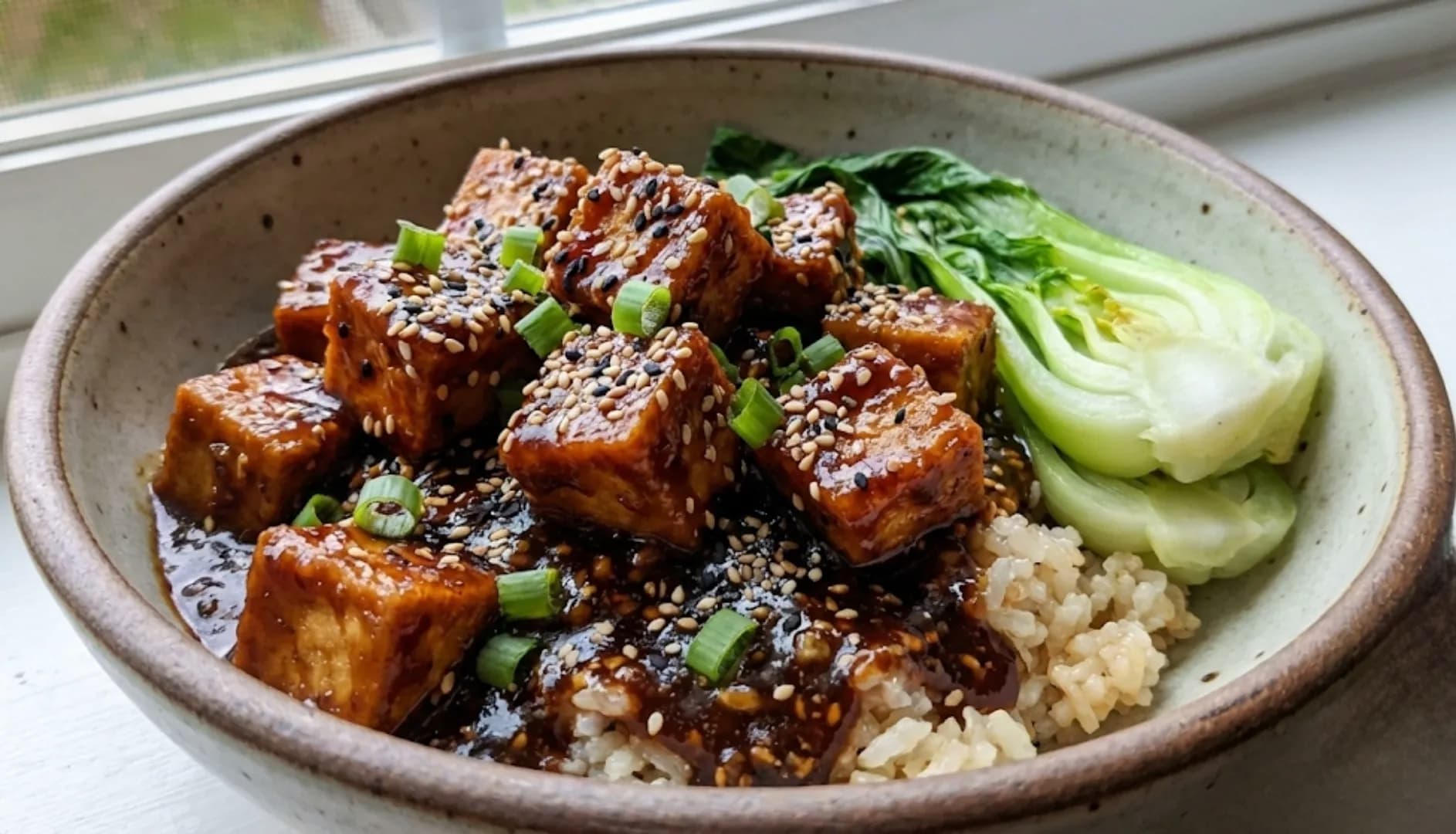 Tofu croustillant au sésame collant